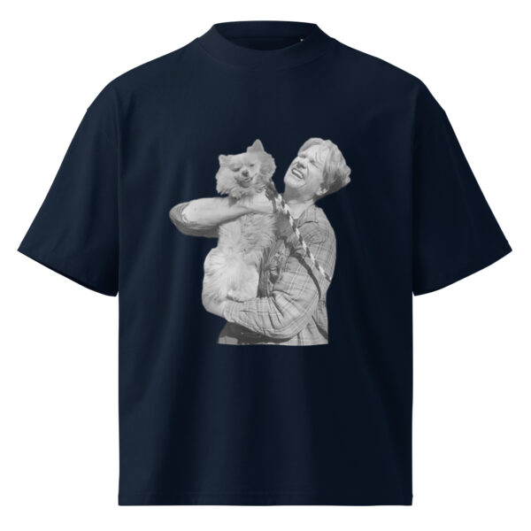Unisex organic oversized high neck t-shirt